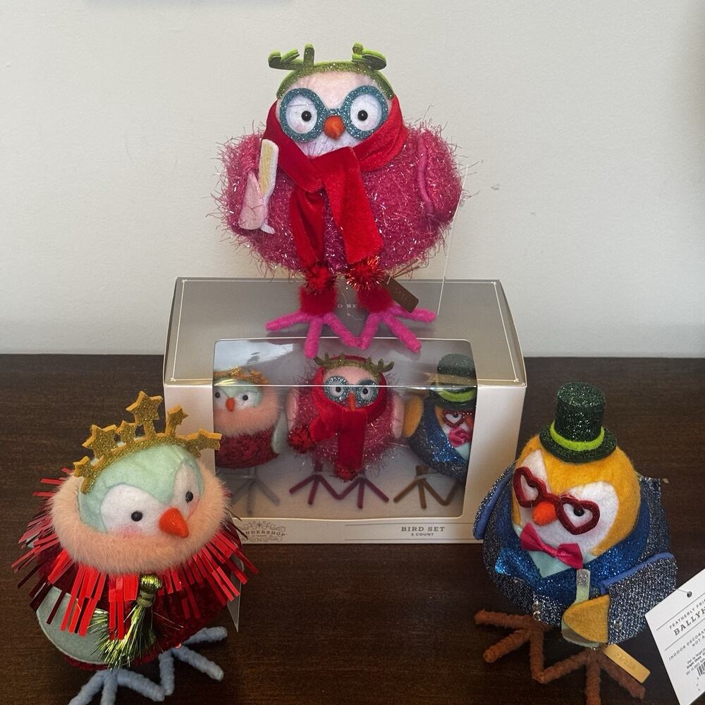 NEW Target Wondershop Featherly Friends Christmas Tinsel Tidings 6 Birds 2 Sizes